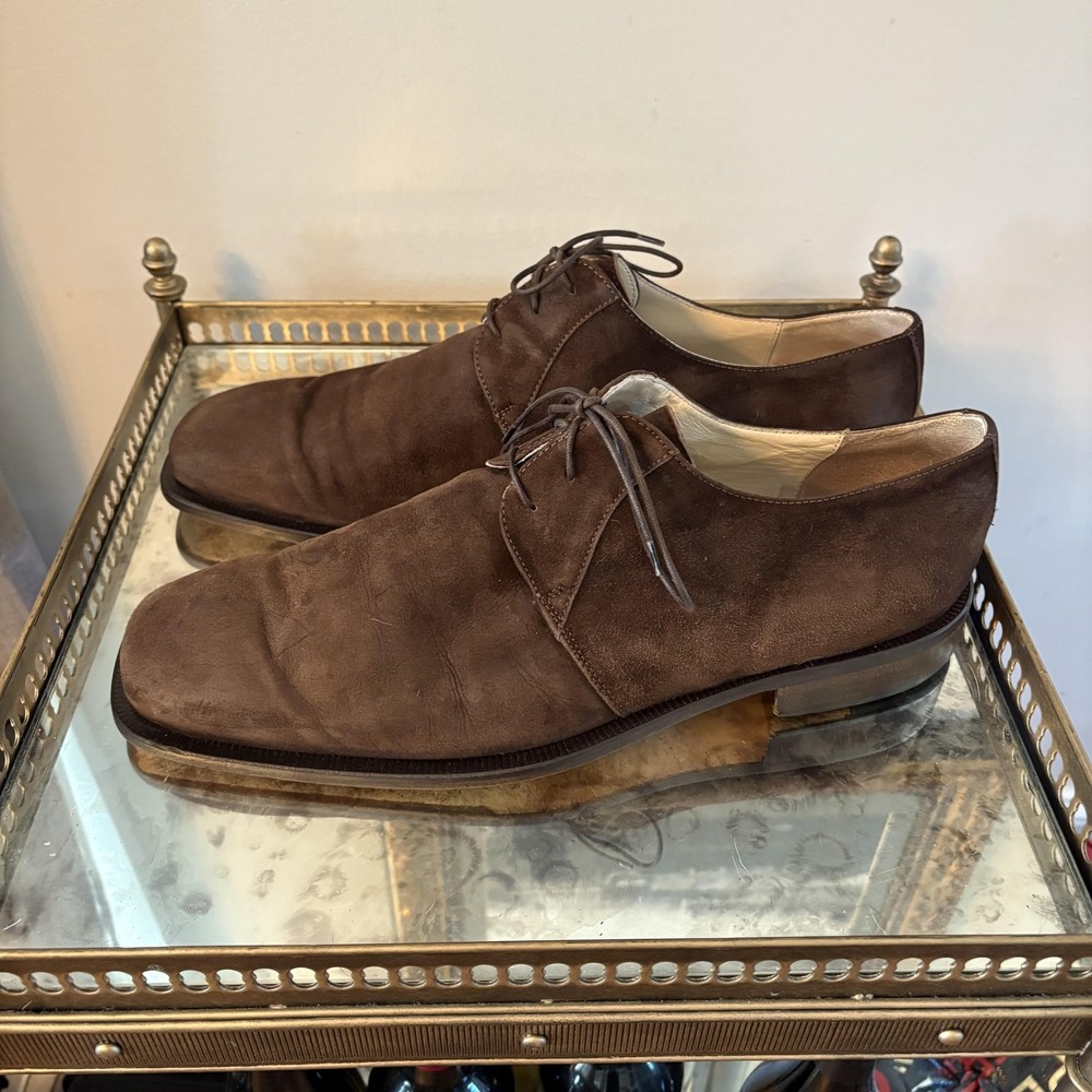Emilio Franco Shoes Mens Size 13 Brown Suede Made‎ Italy Dress Formal Vero Cuoio
